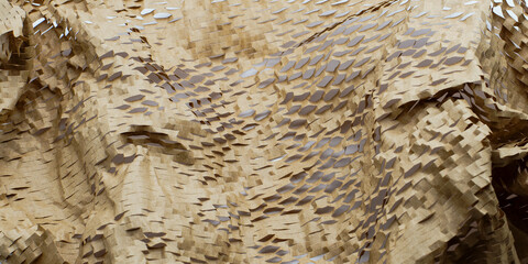 Eco friendly brown paper honeycomb texture wrap background for product packaging parcel carton box