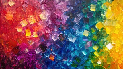 Vibrant Abstract Colorful Texture with Bold Brushstroke Patterns