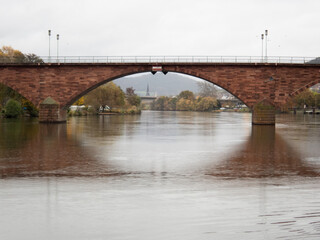 Old arched bridge in Europe