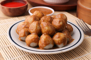 Delicious Indonesian Cilok with Peanut Sauce