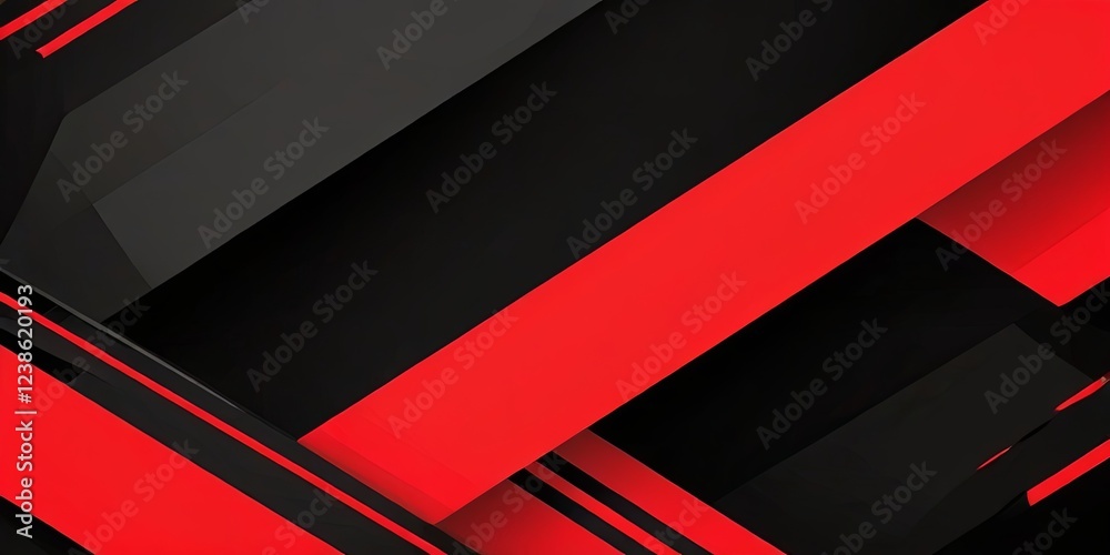 Poster a black and red background with red lines
