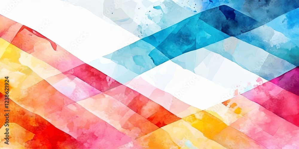 Poster a colorful background with a white line