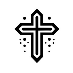 Geometric Cross: A Minimalist Christian Symbol of Faith, Hope, and Spirituality
