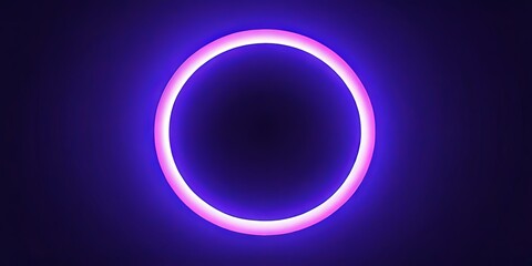 A purple circle with a pink border