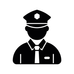 Silhouette of a uniformed officer.