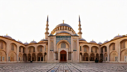 Fototapeta premium mosque architecture isolated on white background, part 1