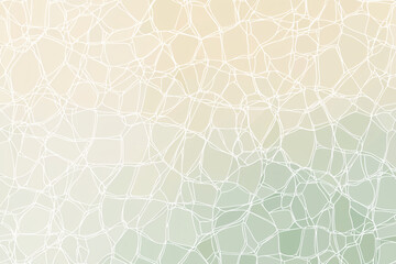 seamless design featuring gradient from pale green to soft beige, with intricate white lines creating textured pattern. This abstract background evokes sense of calm and tranquility