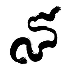 Elegant Hand Drawn Brush Grunge Wave Stroke Texture