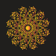 Beautiful floral mandala design creative ornamental decorative element in circle shape.