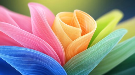 Obraz premium Vibrant pastel flower blossoms softly illuminated showcasing a cheerful spring aesthetic. AI Generated