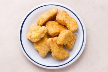 Crispy Chicken Nuggets on a Plate