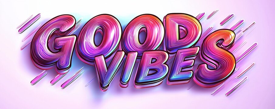 Vibrant and colorful text art with bold pink and purple lettering - Powered by Adobe