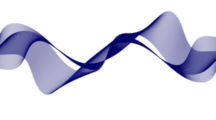 Abstract wave element for design. Digital frequency track equalizer. Stylized line art background. Vector illustration. Wave with lines created using blend tool. Curved wavy line, smooth stripe