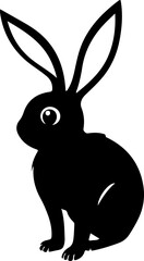 Obraz premium black silhouette of a rabbit