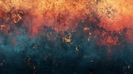 Fiery abstract texture glows warmly dark blues subtly blend creating dynamic visual depth. AI Generated