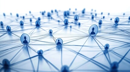 Networked individuals interconnected in a complex web