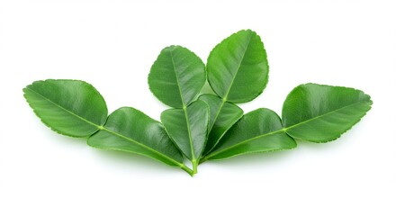Fresh Kaffir Lime Leaves Green Herbs Culinary Ingredient Food Asian Cuisine Tropical Plant Nature
