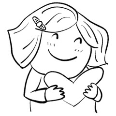 cartoon character drawing valentines