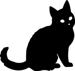 black cat vector illustration