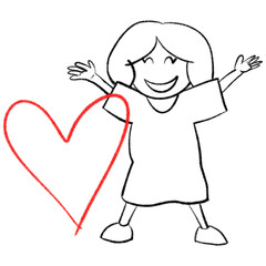 cartoon character drawing valentines