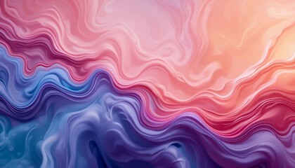 Obraz premium Abstract colorful fluid art painting with pink and purple swirls