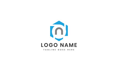 Obraz premium Vector n Logo template design
