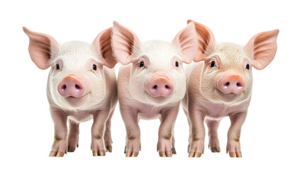 Fototapeta premium Pigs isolated on a white background