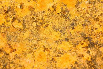 Processed collage of old rusty metal sheet texture in daylight. Background for banner, backdrop or texture