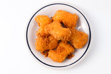 Crispy Fried Chicken Nuggets on a Plate