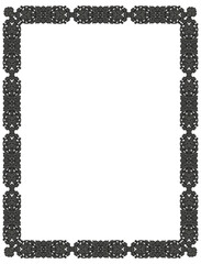 Decorative vintage floral border for frame.