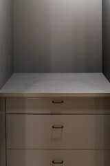 Chest of drawers at the closet in the bedroom