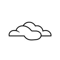 Cloud Icon: A Simple Vector Graphic of Fluffy Clouds for Weather, Nature, and Design Projects