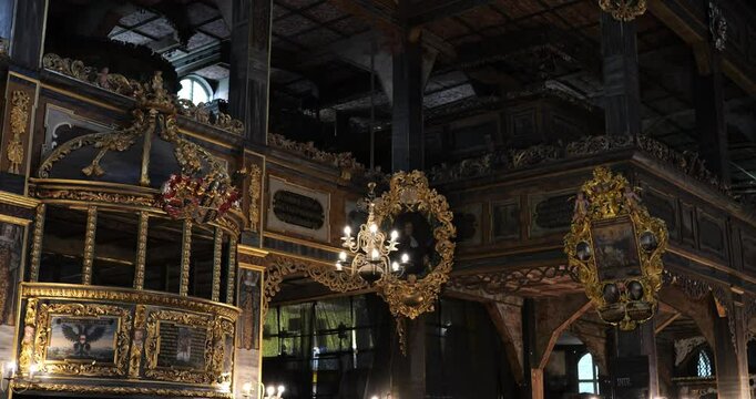 Inside the Holy Trinity Church of Peace (Kosciol Pokoju) in Swidnica, Poland