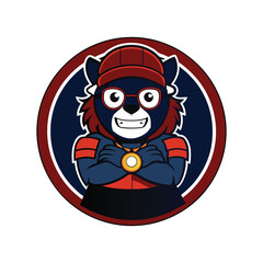 Iconic Movie Character Mascot Logo in Luxury Round Emblem for Elite Watch Brand