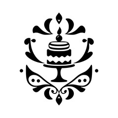 Fototapeta premium Elegant Cake Design: A Delicious Masterpiece of Pastry Art. Perfect for birthdays, weddings, or any special occasion. This image is ideal for bakeries, restaurants, and food blogs.