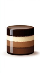 Delicious Layered Chocolate Dessert in Glass Container