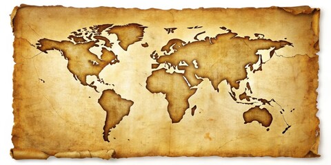 Ancient parchment unfurls its yellowed pages, revealing a hand-drawn cartography of a bygone era, exploration, history
