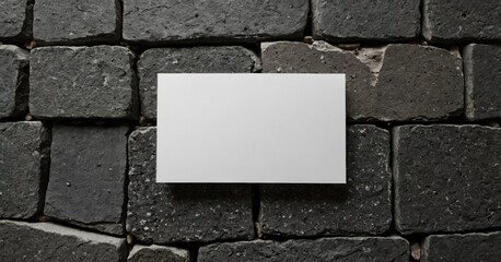  A simple blank card on a textured brick background. Ideal for rustic themes, outdoor events, and minimalist designs.