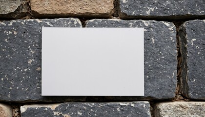  A simple blank card on a textured brick background. Ideal for rustic themes, outdoor events, and minimalist designs.