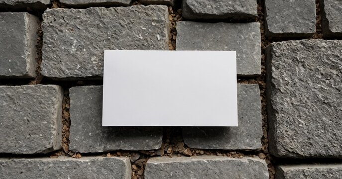  A simple blank card on a textured brick background. Ideal for rustic themes, outdoor events, and minimalist designs.