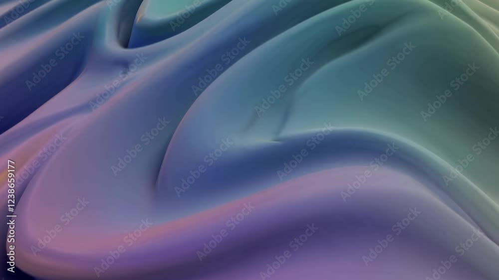Poster smooth gradient texture surface flowing creating abstract wavy background with iridescent colors and