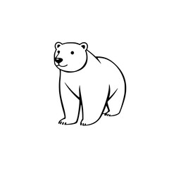 Polar Bear: Arctic Animal Icon, Cute Wildlife Illustration, Nature Graphic Design