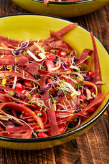 Sprouts and pomegranate salad.