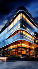 Obraz premium Corporate exterior featuring highsecurity design, advanced office infrastructure, professional and exclusive business environment