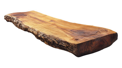 Perspective view of empty wooden board with transparent background