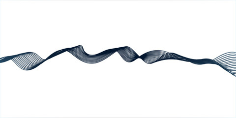 You're describing a **wavy vector line abstract design** with **business curve lines** as a **graphic element**, featuring a **curly silver ribbon on a white background**. This design combines element