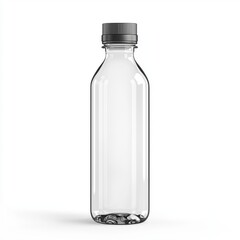 Naklejka premium Transparent BPA-Free Plastic Water Bottle with a Flip-Top Lid Isolated on White Background