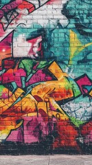 Fototapeta premium Abstract Graffiti Art on Brick Wall