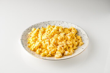 Scrambled Eggs and Juice Delicious Breakfast Meal with Toast and Fresh Ingredients