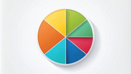 Fototapeta premium Circular infographic with six colorful segments for presentations